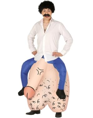 Piggyback Penis en Grote ballen kostuum voor mannen