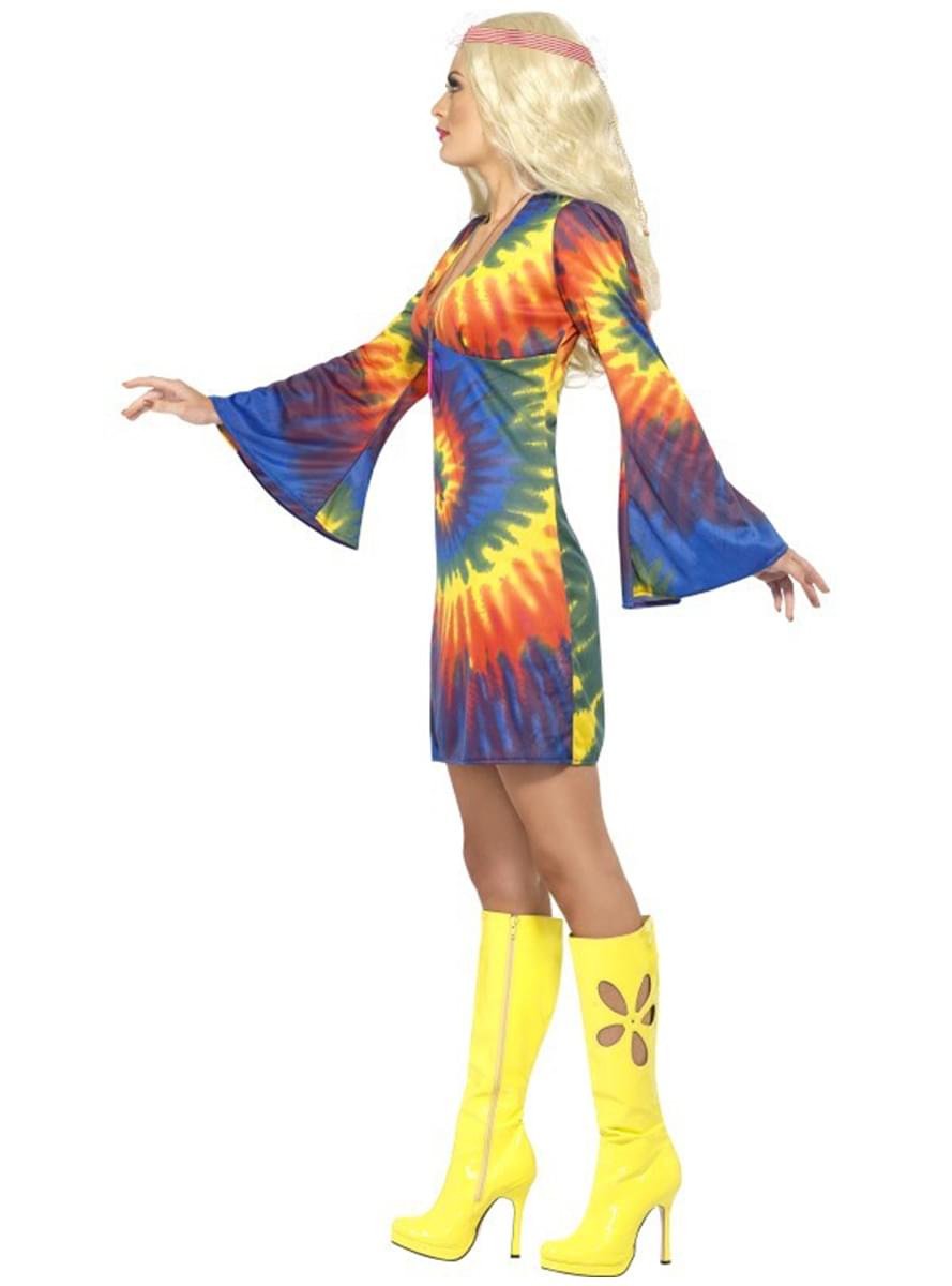 Costume hippie anni 60 con vestito