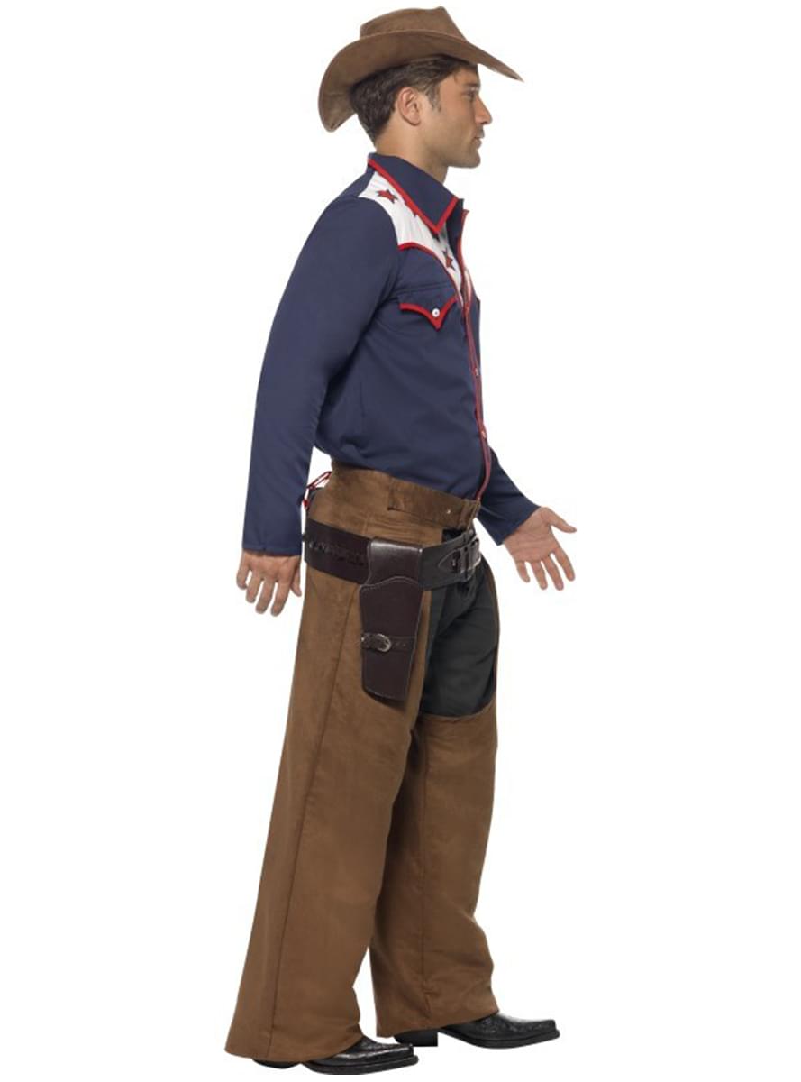 Cowboy Kostüm Rodeo blau für Herren