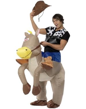 Şişme kovboy yetişkin kostüm