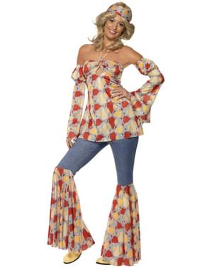 Vintage hippy Woman Adult Costume