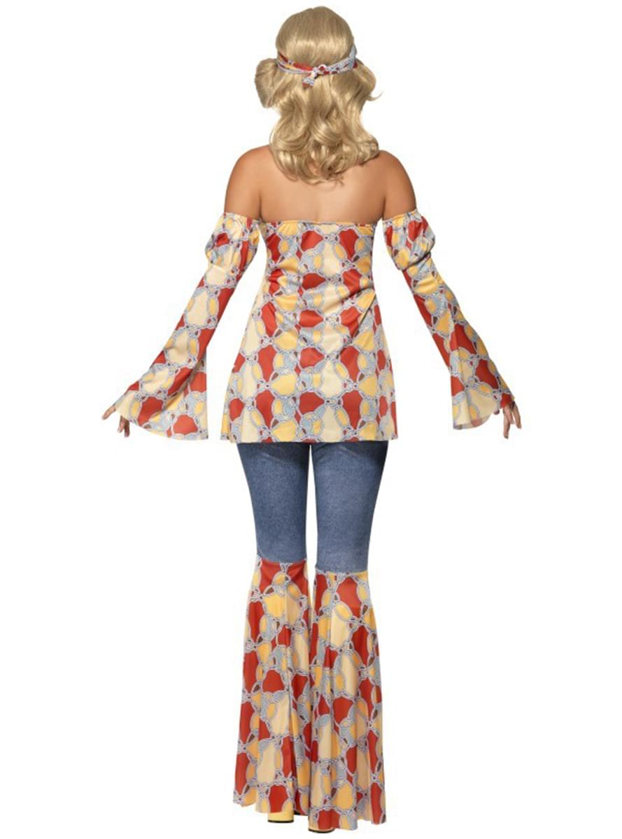Fato de hippie vintage para mulher