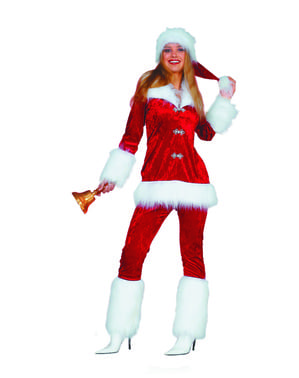 Kostum Ibu Natal yang menggemaskan untuk wanita