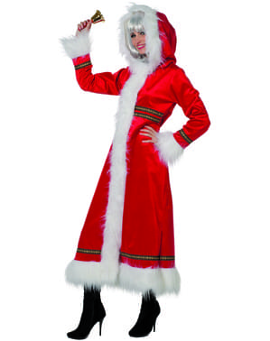 Dámský kostým mother Christmas s kapucí