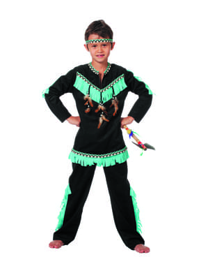 Costum de indian neon pentru băiat