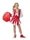 Déguisement pom-pom girl rouge brillante fille