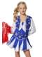 Cheerleader Kostüm blau für Mädchen