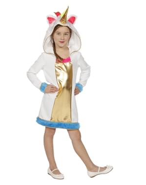 Costum de unicorn auriu pentru fată