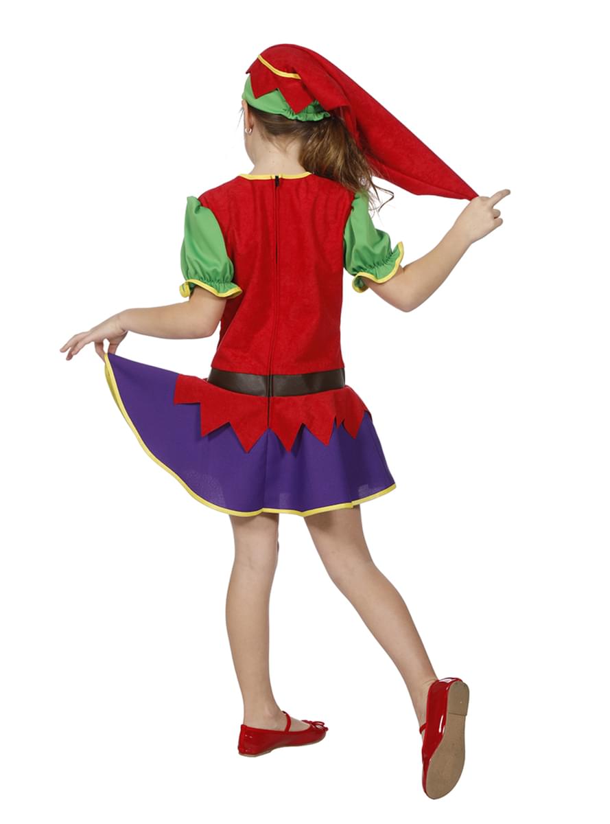 Disfraz de duende navideño para niña