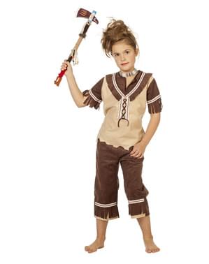 Fato de índia cherokee castanho para menina