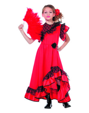 Carmen fra Sevilla kostyme til jenter
