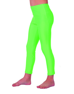 Leggings de los 70's verde para niña