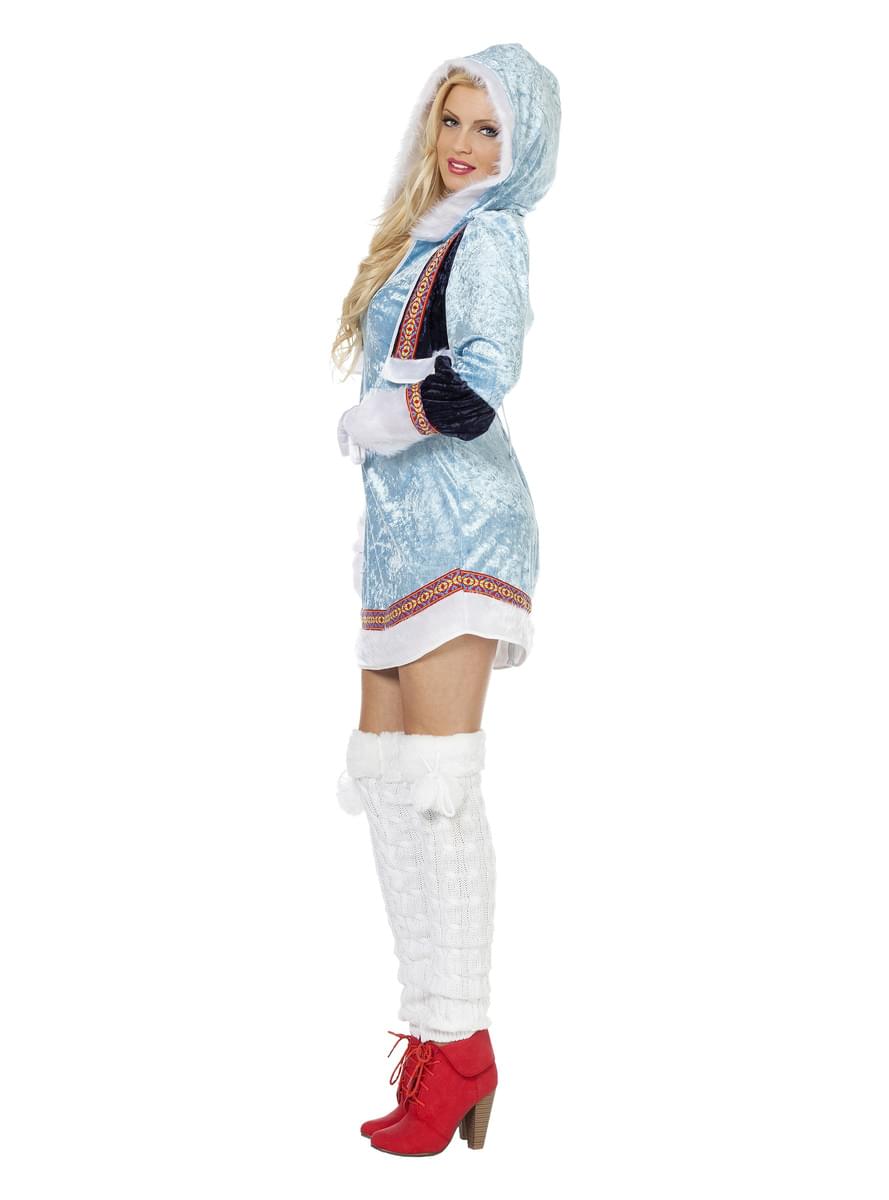 Blåt eskimo kostume til kvinder