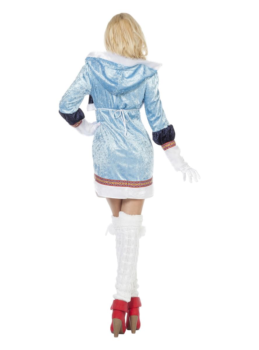 Costum de eschimos albastru pentru femeie