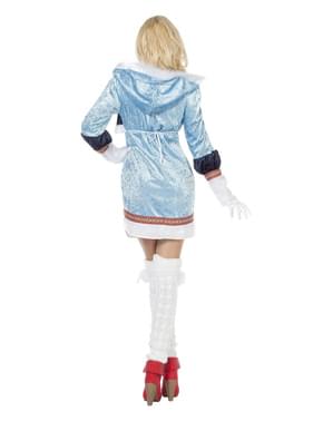 Costum de eschimos albastru pentru femeie