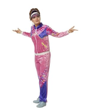 ‘80s Blue Tracksuit Costume for Women