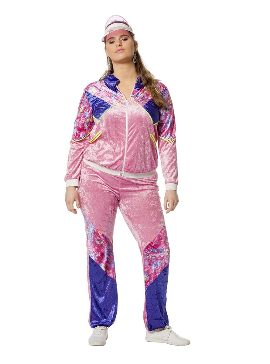 Déguisement jogging 80's bleu femme