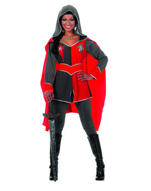Costum de cavaler roșu pentru femeie