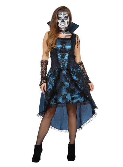 Blue vampire costume for women