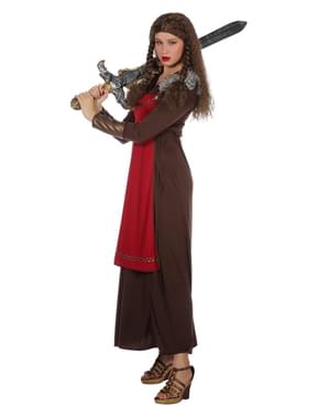 Fato de viking vermelho para mulher