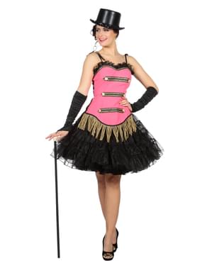 Disfraz de bailarina de cabaret rosa para mujer