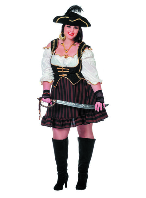 Dámský kostým pirát hnědý