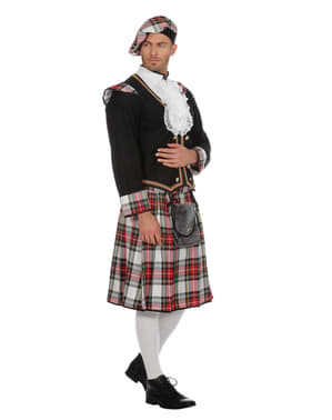 Kostum Skotlandia hitam untuk pria