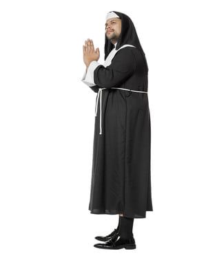 Nonnen Kostüm schwarz für Herren
