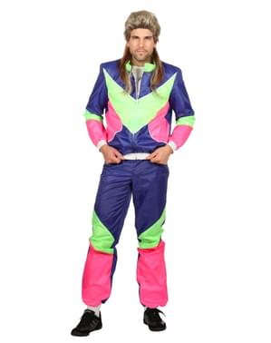 Costum anii 80 albastru pentru bărbat