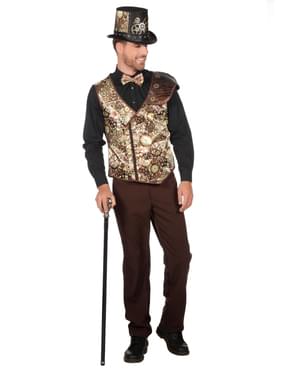 Gold Steampunk waistcoat for men