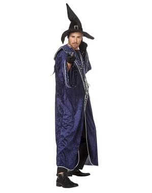 Costume da mago blu per uomo