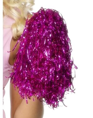 Pink metalik pompom