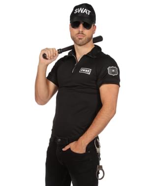 Musta SWAT agentin T-paita miehille