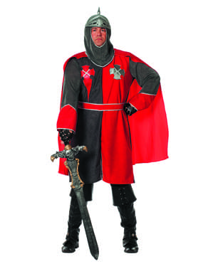 Déguisement chevalier du Roi Arthur gris homme