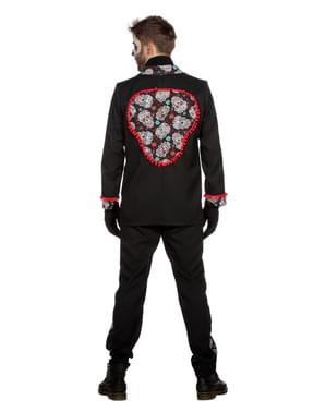 Zwart Day of the Dead kostuum voor mannen