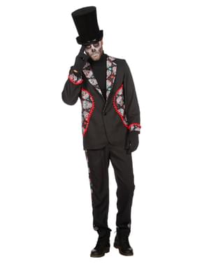 Disfraz de Día de los Muertos negro para hombre