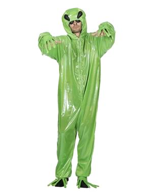 Yetişkinler için Yeşil Alien kostümü