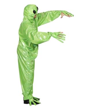 Alien Kostüm grün für Erwachsene