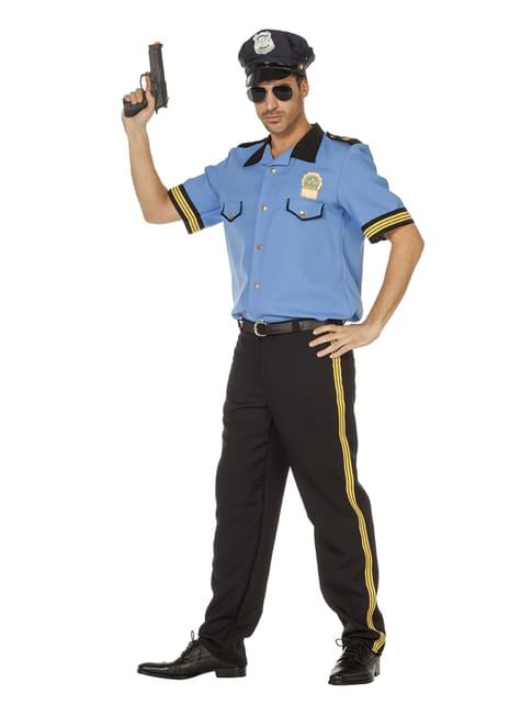 Fato de polícia azul para homem