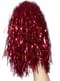 Pompon rosso metallizzato