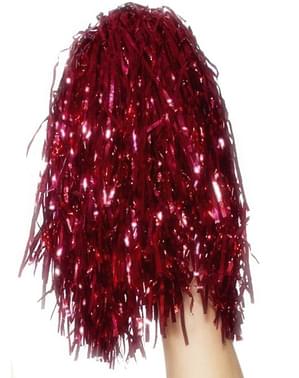 Pompon rosso metallizzato
