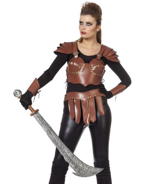 Kadınlar için altın viking savaşçısı kostümü