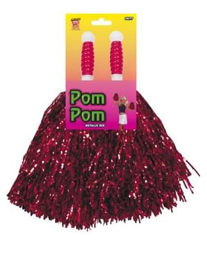 Pompoms rot-metallic