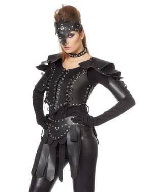Kadınlar için Siyah Viking savaşçısı kostümü