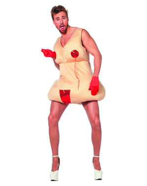 Disfraz de mujer en ropa interior para hombre