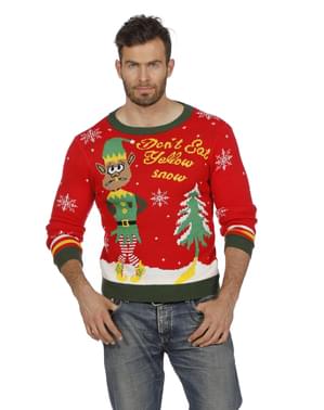 大人のための赤いクリスマスジャンパー