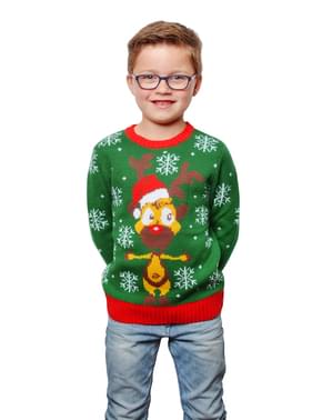 Groene kersttrui voor kinderen