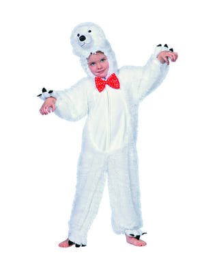 Kostum beruang kutub putih untuk anak-anak