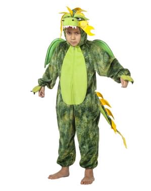 Kostum naga Cina hijau untuk anak-anak