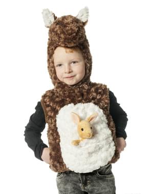 Bebekler için kahverengi kanguru kostümü